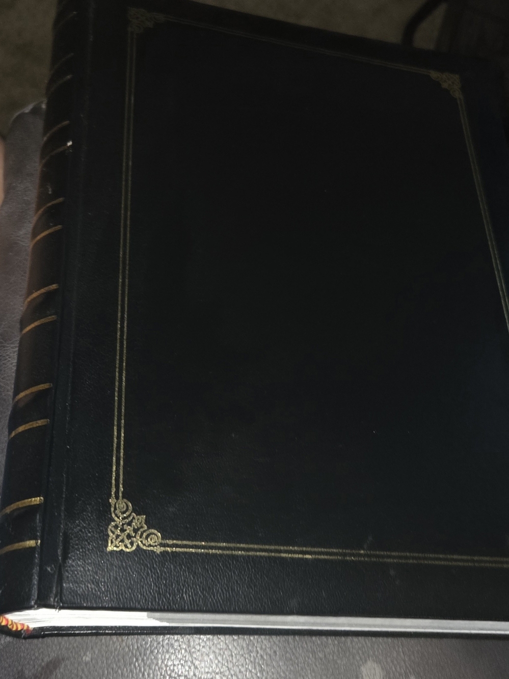 Elegant Black Coffee Table Book with Gold Trim
